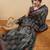 Teal ethnic motifs digital printed silk blend saree with unstitched blouse