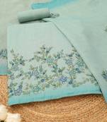 printed linen unstitched dress material