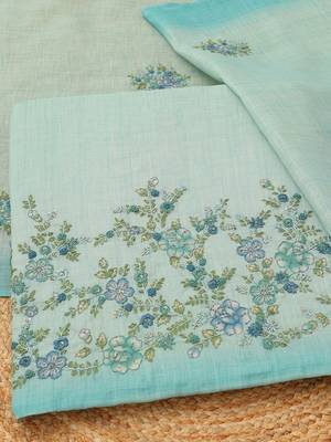 printed linen unstitched dress material 2