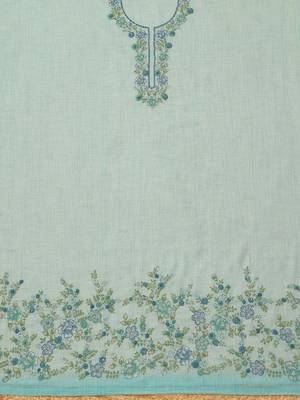 printed linen unstitched dress material 3
