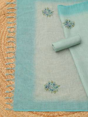 printed linen unstitched dress material 4