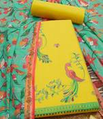 floral embroidered unstitched dress material