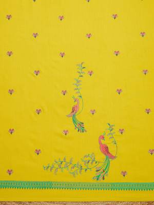 floral embroidered unstitched dress material 5