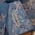 floral printed beads and stones linen unstitched dress material
