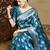 Blue woven design saree with blouse