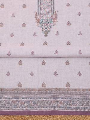 printed linen unstitched dress material 4
