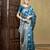 Blue woven design saree with blouse