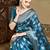 Blue woven design saree with blouse