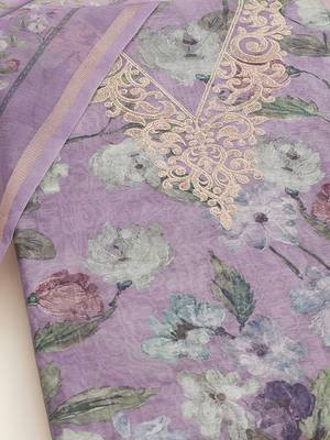 floral printed unstitched dress material 2