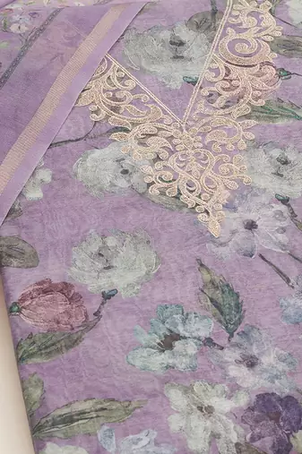 floral printed unstitched dress material