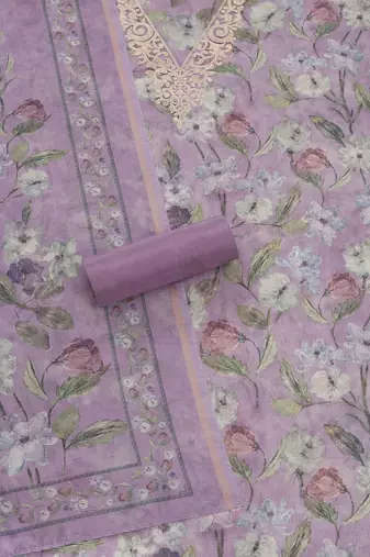 floral printed unstitched dress material
