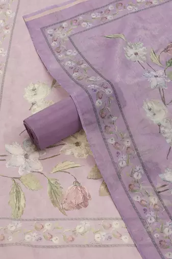 floral printed unstitched dress material