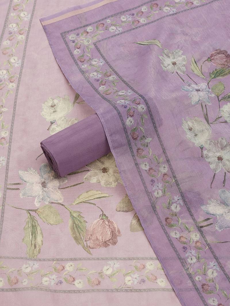 floral printed unstitched dress material