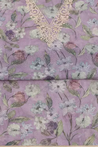 floral printed unstitched dress material