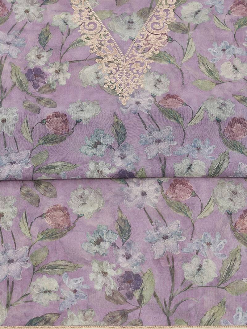 floral printed unstitched dress material