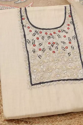 embroidered unstitched dress material