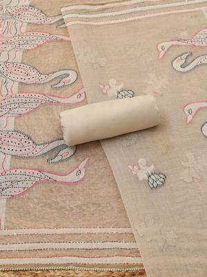 embroidered unstitched dress material 3