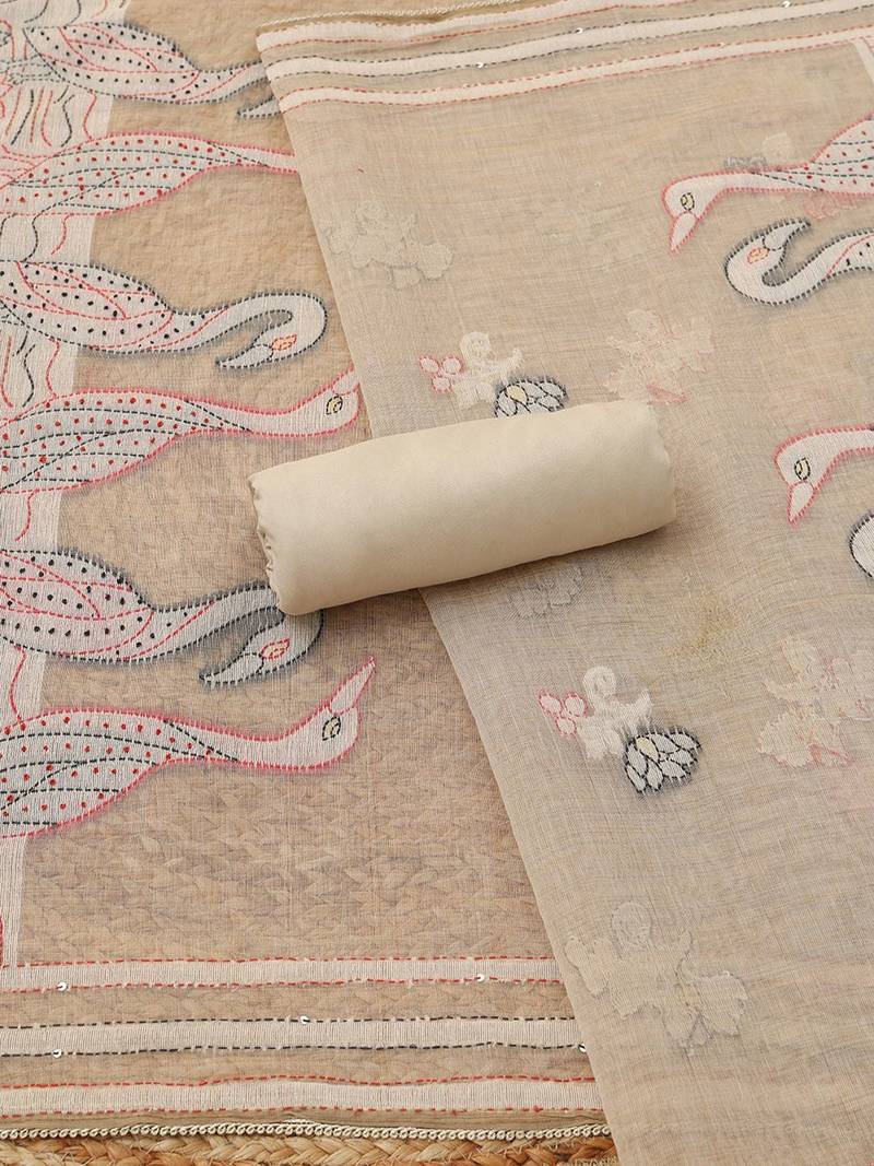 embroidered unstitched dress material