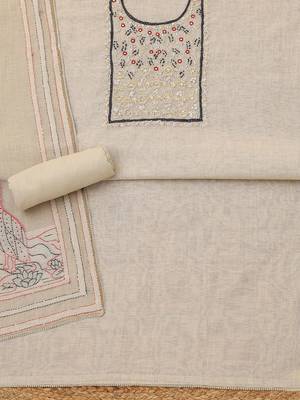 embroidered unstitched dress material 5