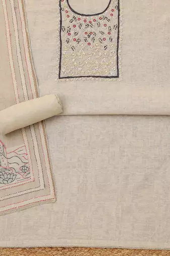 embroidered unstitched dress material
