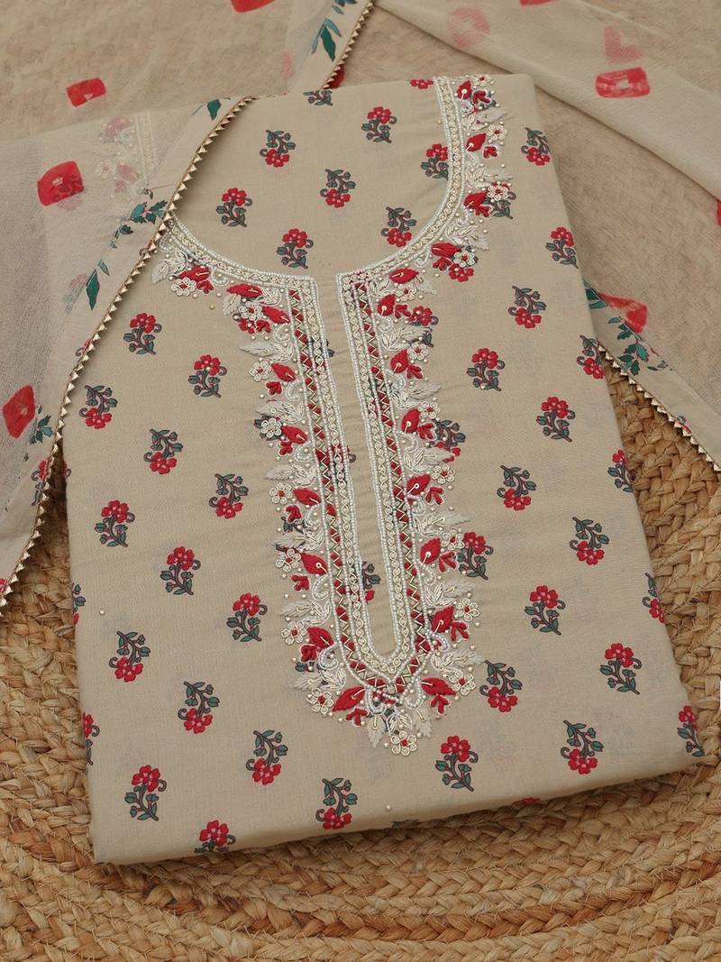 printed unstitched dress material