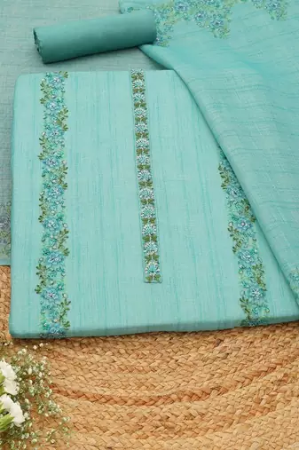 printed linen unstitched dress material