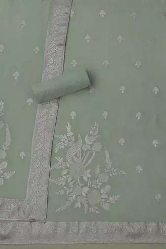 embroidered unstitched dress material