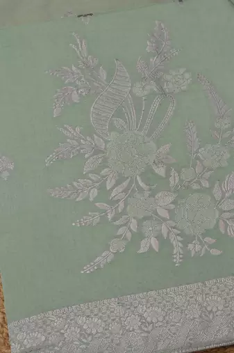 embroidered unstitched dress material