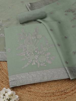 embroidered unstitched dress material 4