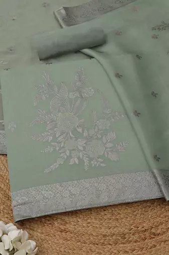 embroidered unstitched dress material