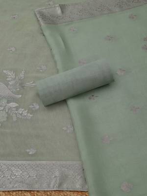 embroidered unstitched dress material 5