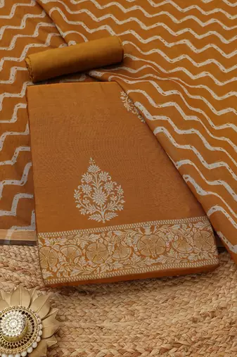 printed unstitched dress material