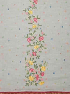 embroidered linen unstitched dress material 5