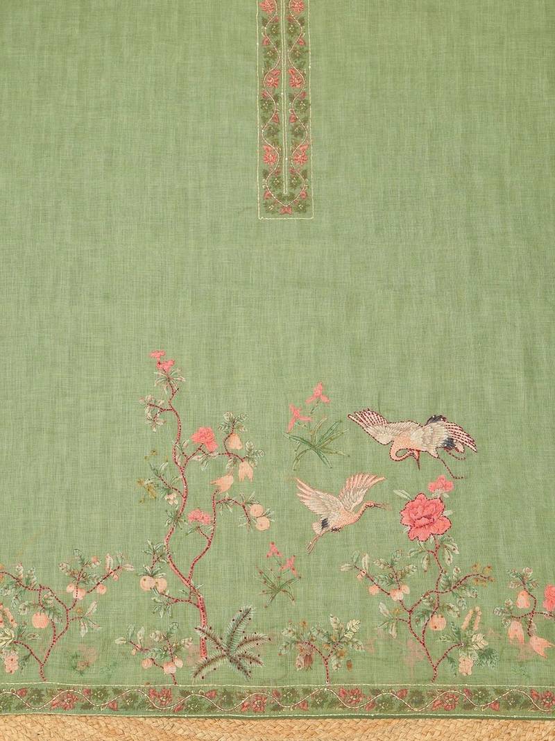 printed linen unstitched dress material