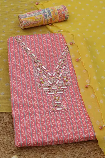 printed unstitched dress material