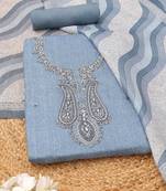 embroidered linen unstitched dress material