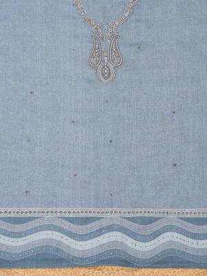 embroidered linen unstitched dress material 3