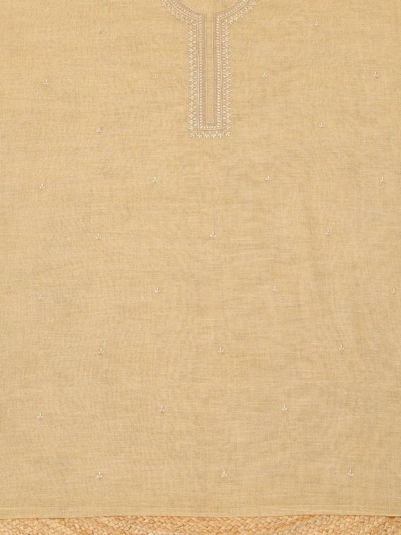 embroidered linen unstitched dress material