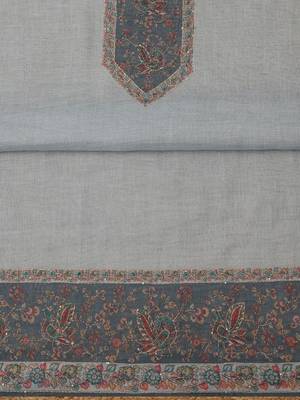 floral printed linen beads and stones unstitched dress material 5