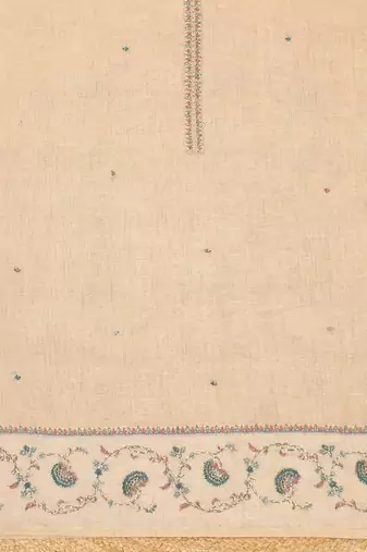 embroidered linen unstitched dress material