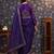 Violet embellished sequinned pure organza saree
