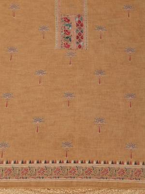 printed linen unstitched dress material 5