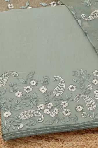 embroidered unstitched dress material