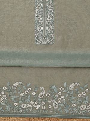 embroidered unstitched dress material 4