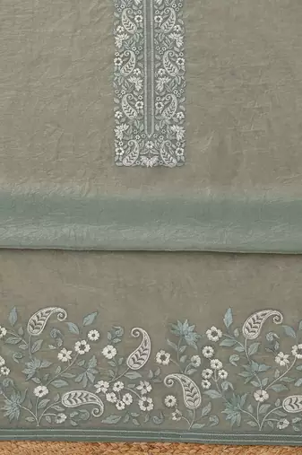 embroidered unstitched dress material