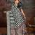 Black striped banarasi saree