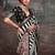 Black striped banarasi saree