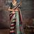 Green striped zari banarasi saree