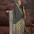 Green ethnic motifs printed zari banarasi saree