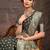 Green ethnic motifs printed zari banarasi saree
